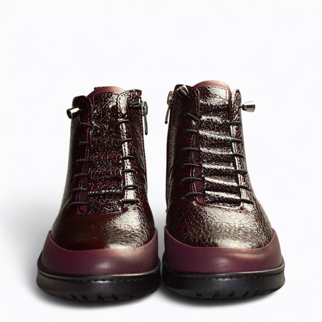 Aristea Women's Burgundy Leather Boots