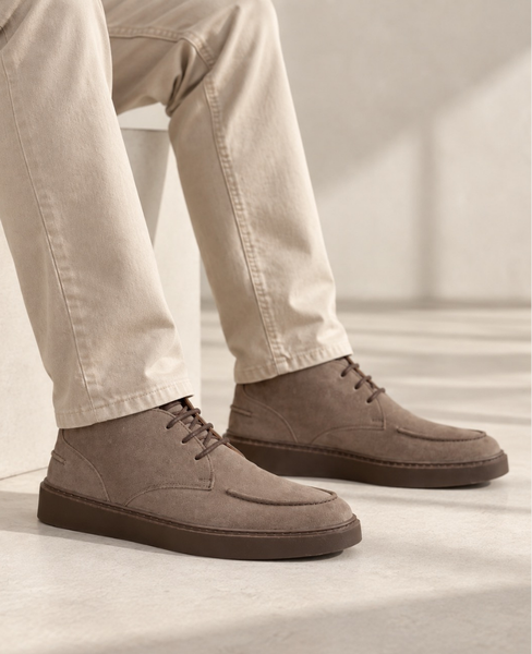 Cleonte Men's Taupe Leather Boots