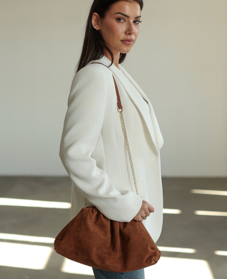Millysa Rudy - Leather Clutch with Ruffles