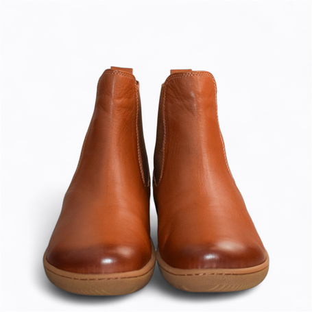 Avanise Women's Red Leather Barefoot Ankle Boots