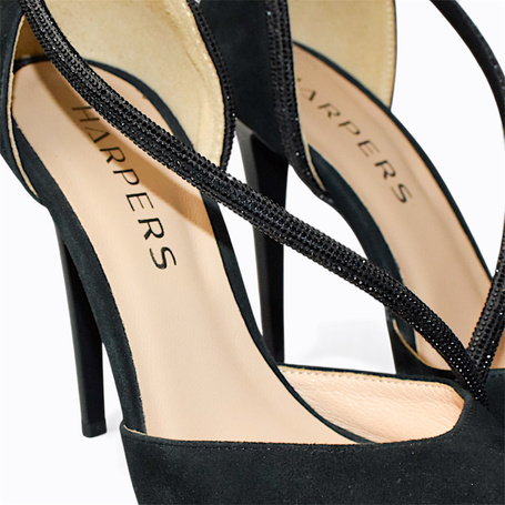 Restine Women's Black Leather Pumps