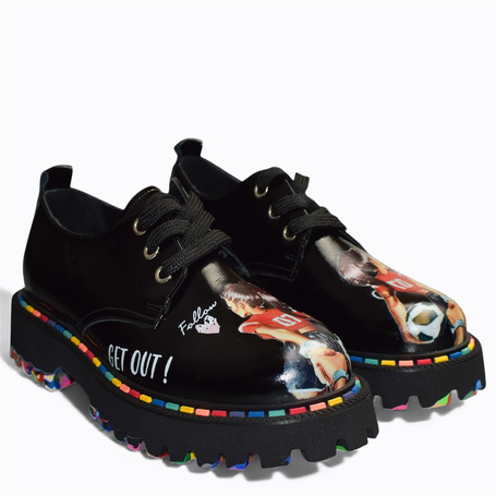 LAMIRIA BLACK LEATHER WOMEN'S LOW-TOP SHOES