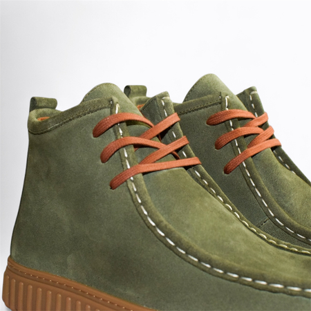 Skórzane oliwkowe trzewiki damskie Dalorin