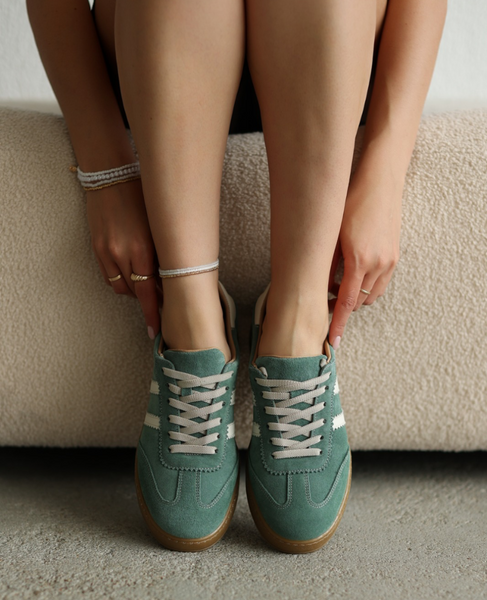 Magline Women's Mint Leather Sneakers