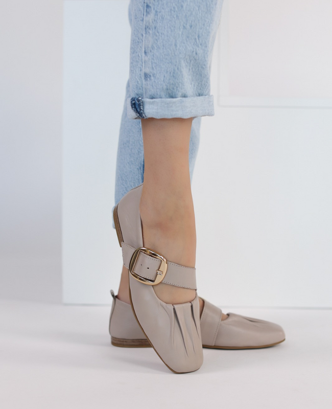 Vanlise Women's Gray Leather Low-Top Shoes