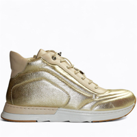 SKÓRZANE ZŁOTE SNEAKERSY DAMSKIE MELIONE