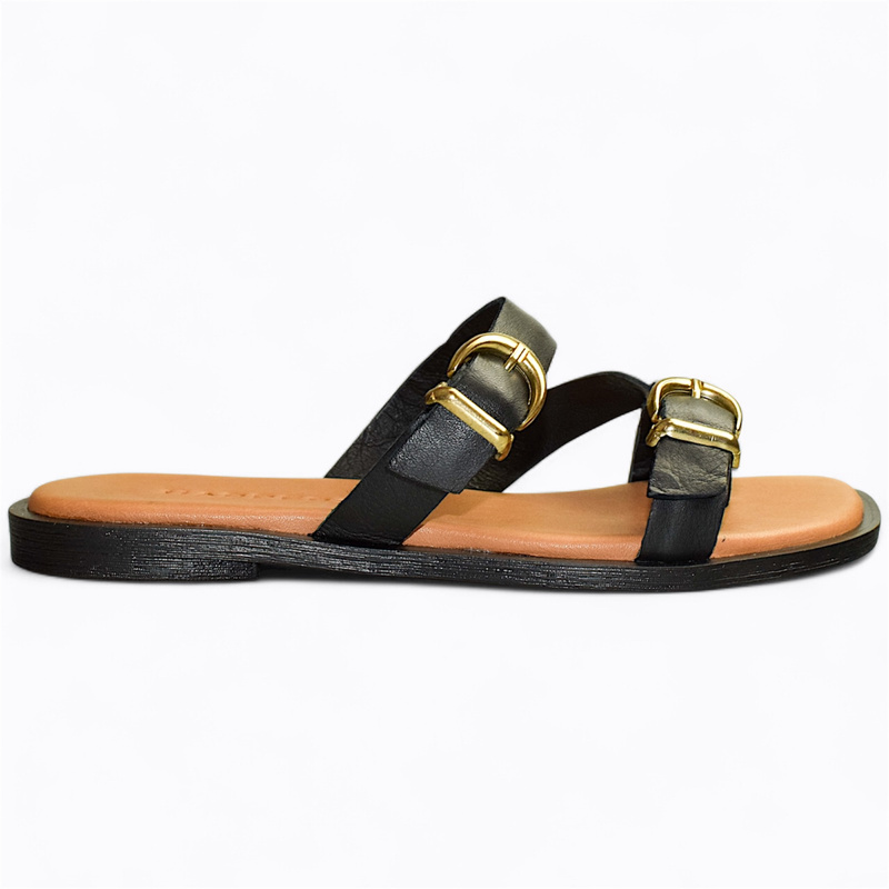 ADRIVIA BLACK WOMEN'S FLIP-FLOPS