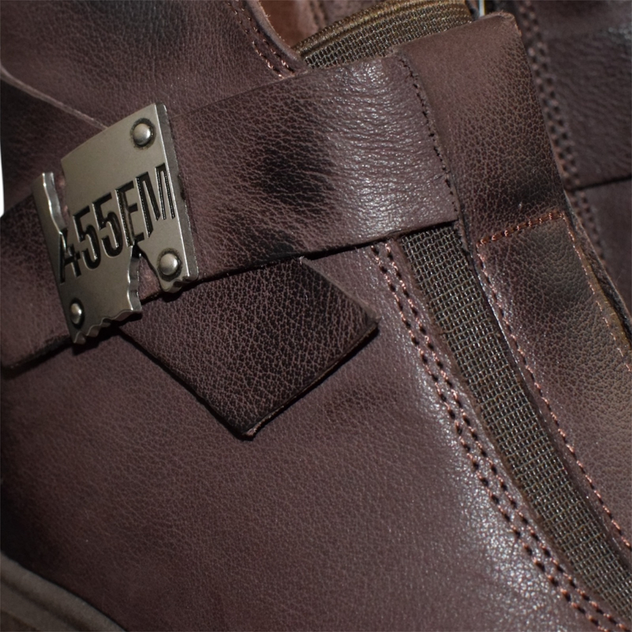 Skórzane brązowe botki damskie Polarya