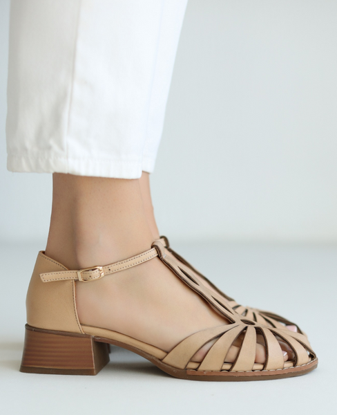 Jorinea Women's Cappuccino Leather Sandals