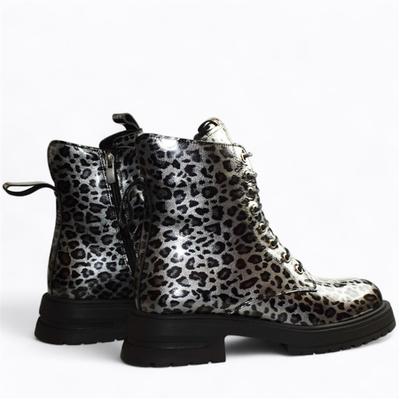 SKÓRZANE SZARE TRZEWIKI DAMSKIE BELANOR