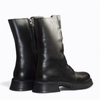 Skórzane czarne botki damskie Garinde