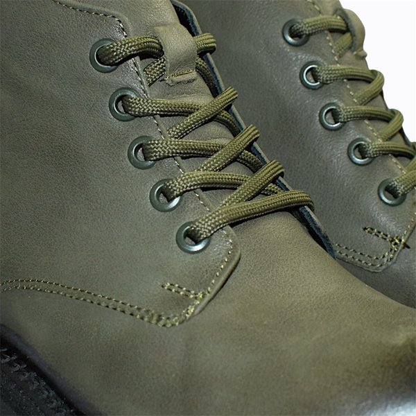Fantina Women's Olive Leather Ankle Boots