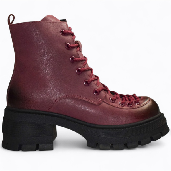 Orestia Women's Burgundy Leather Boots