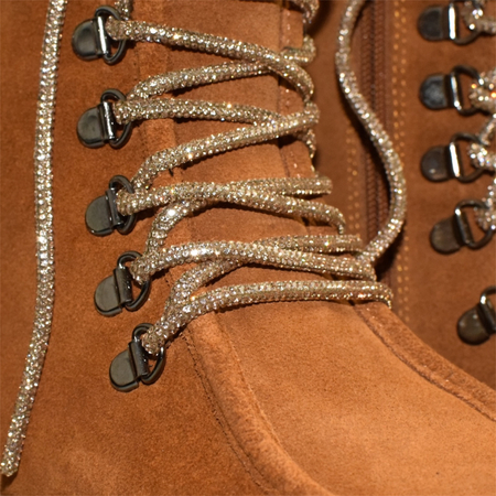 Skórzane rude botki damskie Rivka