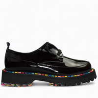 SKÓRZANE CZARNE PÓŁBUTY DAMSKIE OLIMIRA