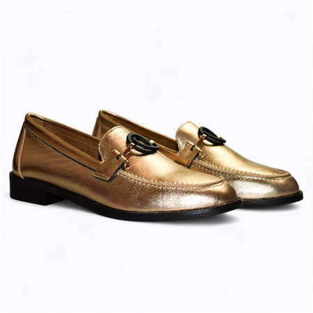 SKÓRZANE MIEDZIANE PÓŁBUTY DAMSKIE SEGRINA