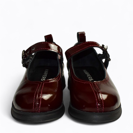 Skórzane bordowe półbuty damskie Emarina