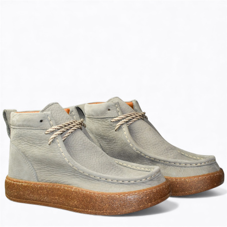 Iserlin Women's Gray Leather Boots
