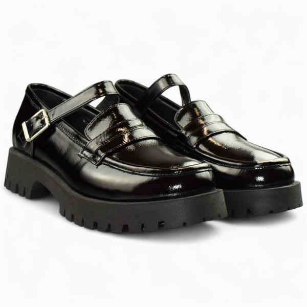 JASLINE BLACK LEATHER WOMEN'S LOW-TOP SHOES