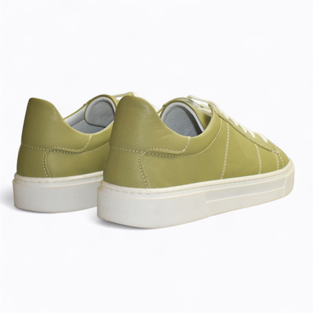 Griveti Women's Mint-Colored Leather Loafers