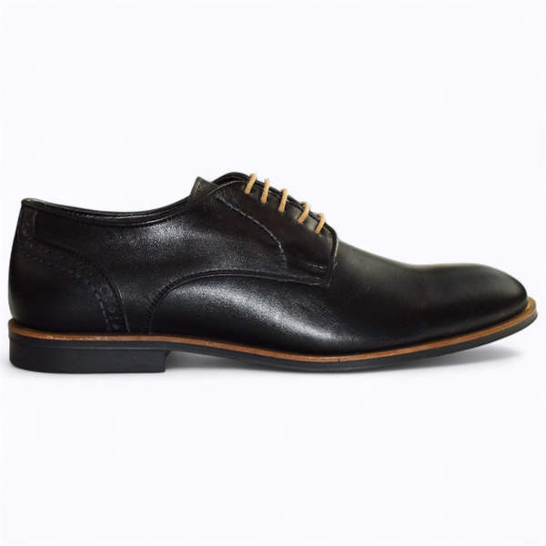 LUCARIO MEN'S BLACK LOW-TOP SHOES
