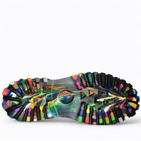 Skórzane czarne półbuty damskie Olimira