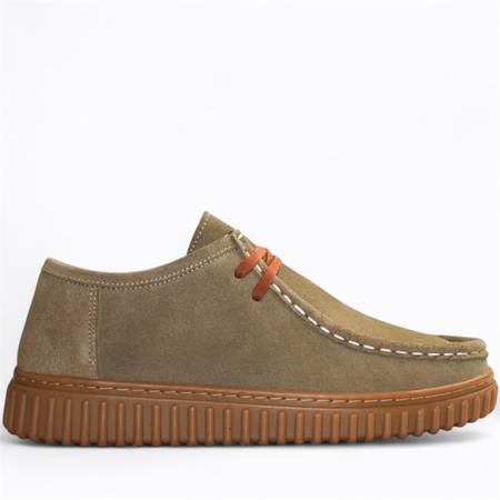 SKÓRZANE SZARE PÓŁBUTY DAMSKIE VIRETIA