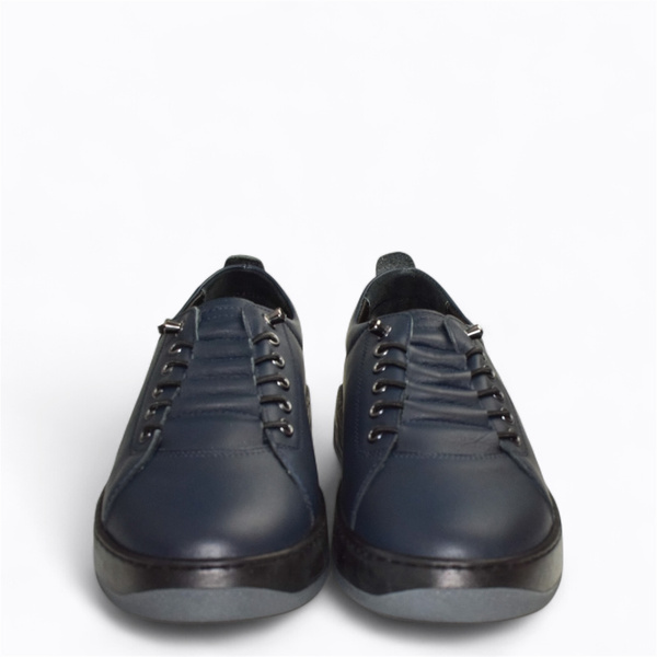 Skórzane granatowe sneakersy damskie Arestia