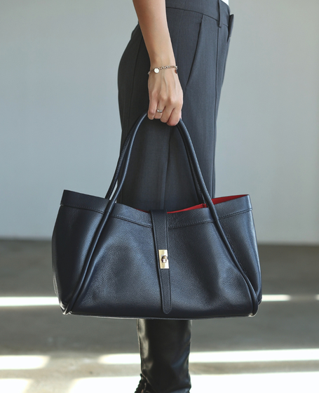 Foliria XL Granat - Large Women's Leather Handbag