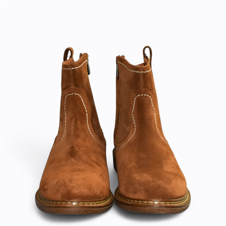 Skórzane rude kowbojki damskie Callira