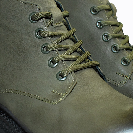 SKÓRZANE OLIWKOWE BOTKI DAMSKIE FANTINA