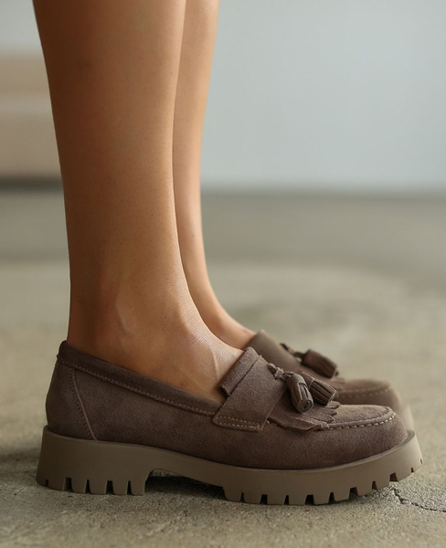 Parlisa Women's Taupe Leather Moccasins