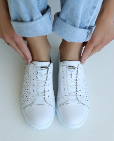Skórzane białe sneakersy damskie Girelia