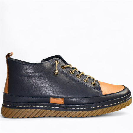 GRANATOWE TRZEWIKI DAMSKIE DISMARA