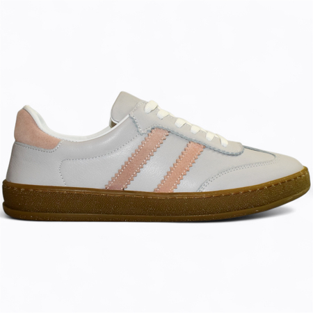 SKÓRZANE BEŻOWE SNEAKERSY DAMSKIE MAGLINE