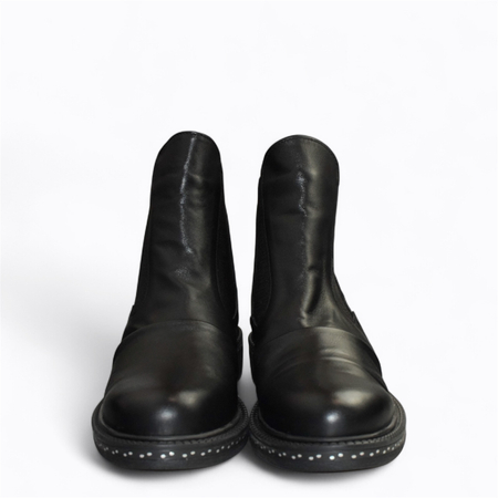 SKÓRZANE CZARNE BOTKI DAMSKIE GALISIA