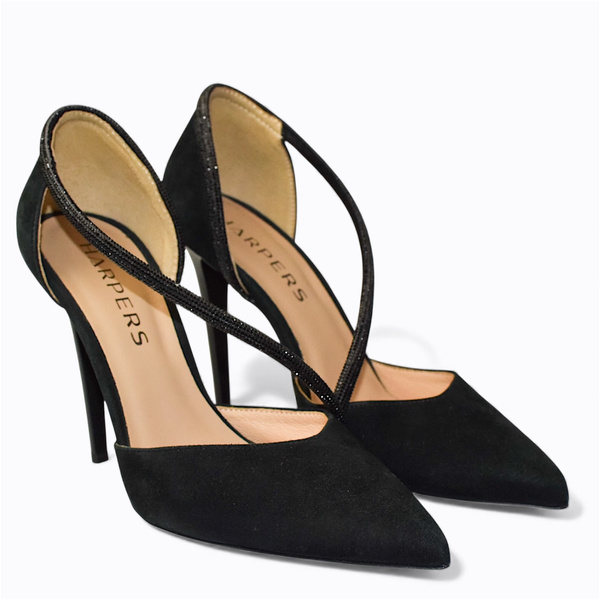 Restine Women's Black Leather Pumps