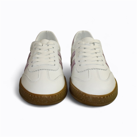 Skórzane białe sneakersy damskie Magline