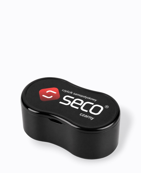 Black self-shining shoe cleaner