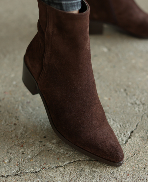 Zafrina Brown Leather Women's Ankle Boots