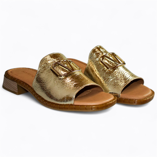 SANCHIA WOMEN'S GOLD FLIP-FLOPS