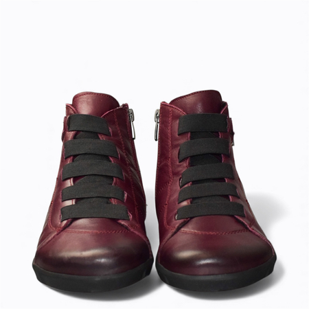 SKÓRZANE BORDOWE TRZEWIKI DAMSKIE BAREFOOT ERINDEL