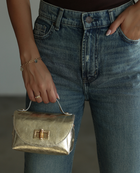Faerine Gold - Leather Mini Trunk