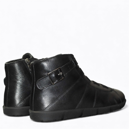 Skórzane czarne trzewiki damskie barefoot Erindel