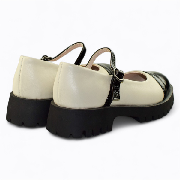 Giselda Beige Leather Women's Shoes