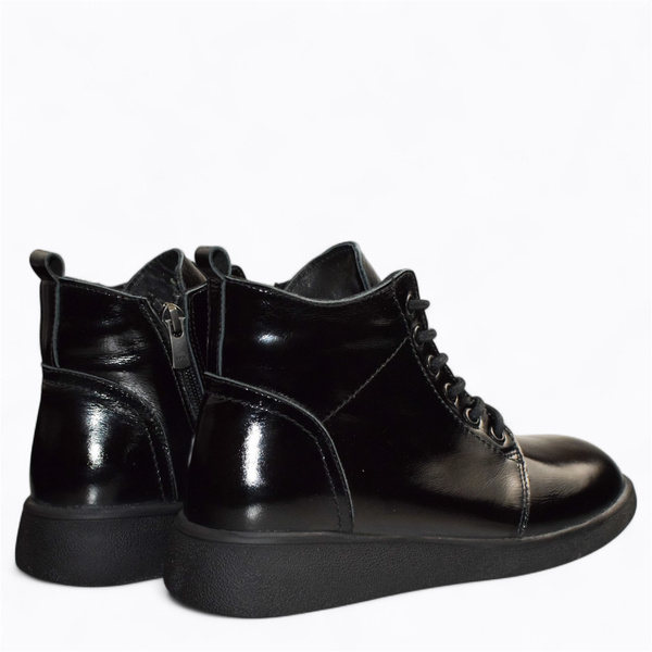 Alunire Women's Black Leather Boots
