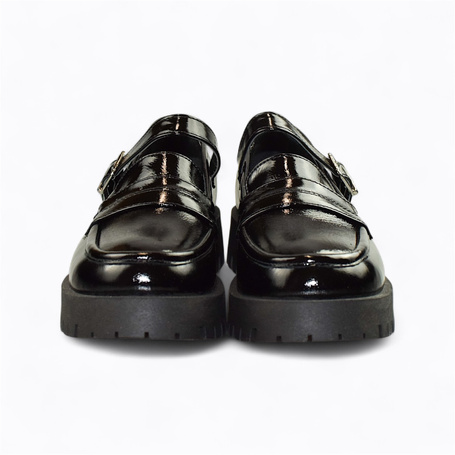 JASLINE BLACK LEATHER WOMEN'S LOW-TOP SHOES