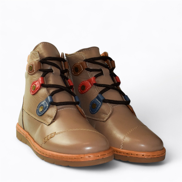 Norilen Women's Gray Leather Boots