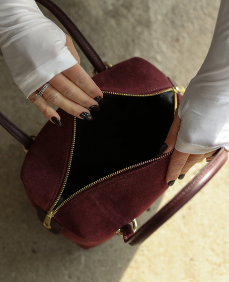 Barleta XS Cherry - Small Leather Trunk