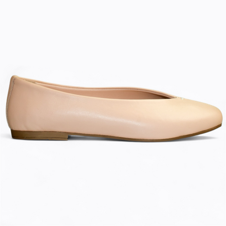 Selorna Women's Lilac Leather Ballerina Flats